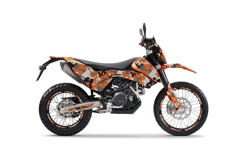 KTM Adventure 690 Supermoto / Enduro Dirt Bike Graphic Kit - 2008-2015 Camoplate Orange