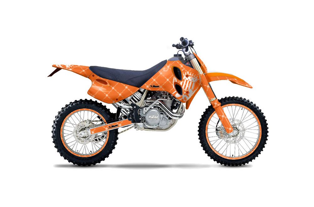 KTM C0 SX / MXC 4 Stroke Dirt Bike Graphic Kit - 1993-1997 Silver Star - Reloaded Orange