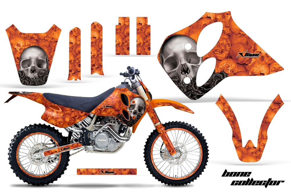 KTM C0 SX 4 Stroke Dirt Bike Graphic Kit - 1993-1997 Bone Collector Orange