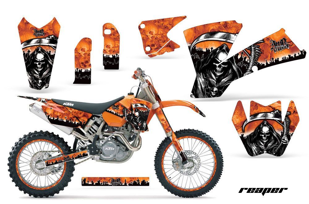 KTM C1 MXC Dirt Bike Graphic Kit - 2003-2004 Reaper Orange