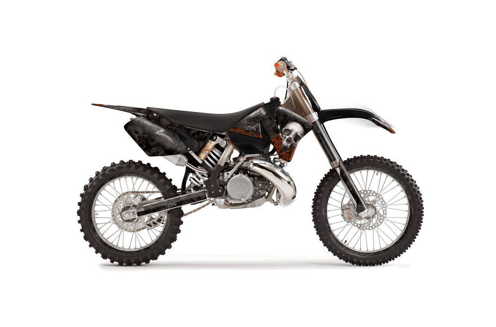 KTM C3 MXC Dirt Bike Graphic Kit - 2001-2002 Bone Collector Black