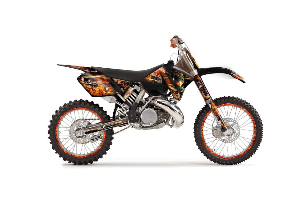 KTM C3 EXC Dirt Bike Graphic Kit - 2001-2002 Firestorm Black