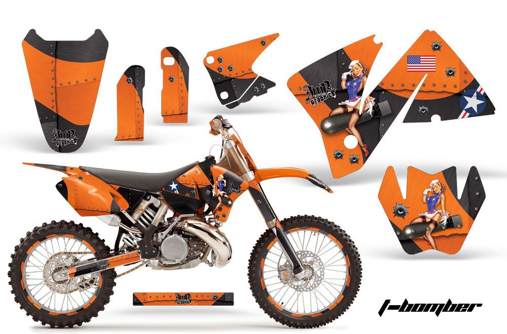 KTM C3 MXC Dirt Bike Graphic Kit - 2001-2002 T Bomber Orange