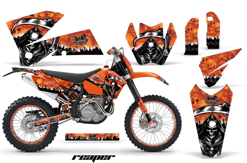 KTM C4 SX Dirt Bike Graphic Kit - 2005-2006 Reaper Orange