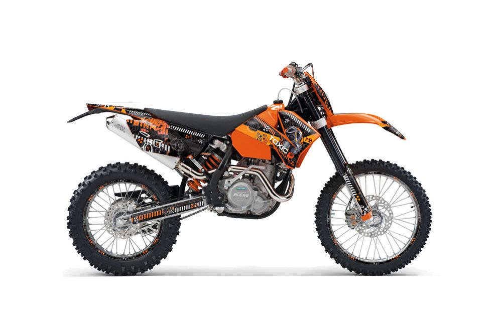 KTM C4 EXC Dirt Bike Graphic Kit - 2005-2007 Toxicity Orange