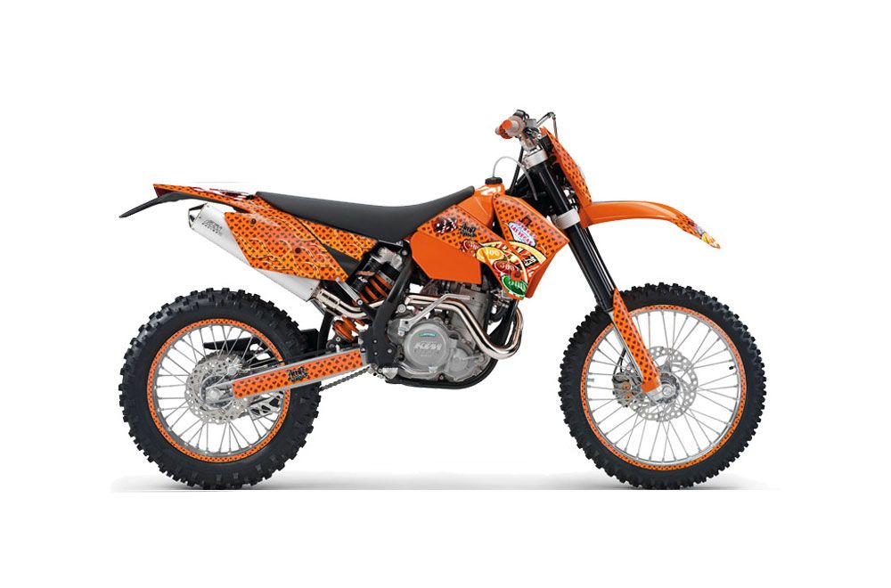 KTM C4 SX Dirt Bike Graphic Kit - 2005-2006 Vegas Baller Orange
