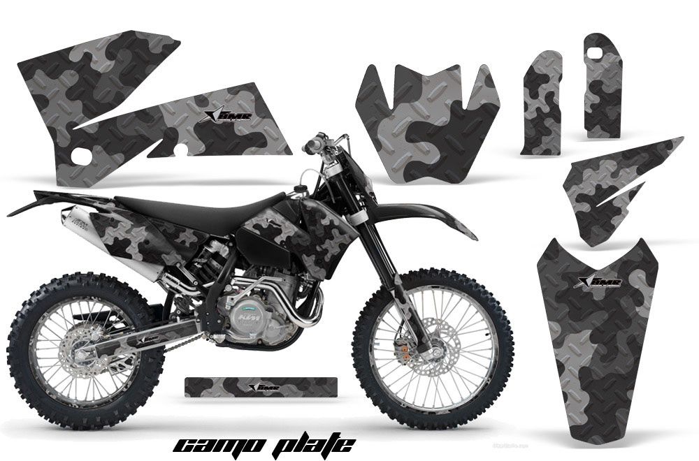 KTM C4 SX Dirt Bike Graphic Kit - 2005-2006 Camoplate Black