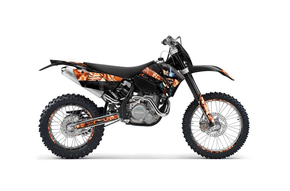 KTM C4 SX Dirt Bike Graphic Kit - 2005-2006 Mad Hatter Black