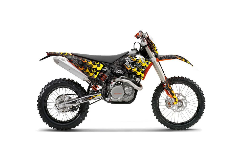 KTM C5 XCW 200/ 250 / 300 Dirt Bike Graphic Kit - 2011 Motorhead Black