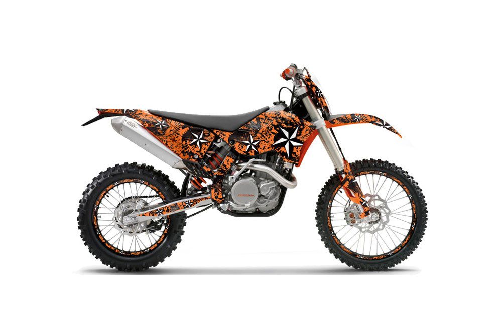 KTM C5 SX / SX-F 125 / 525 Dirt Bike Graphic Kit - 2007-2010 North Star Orange