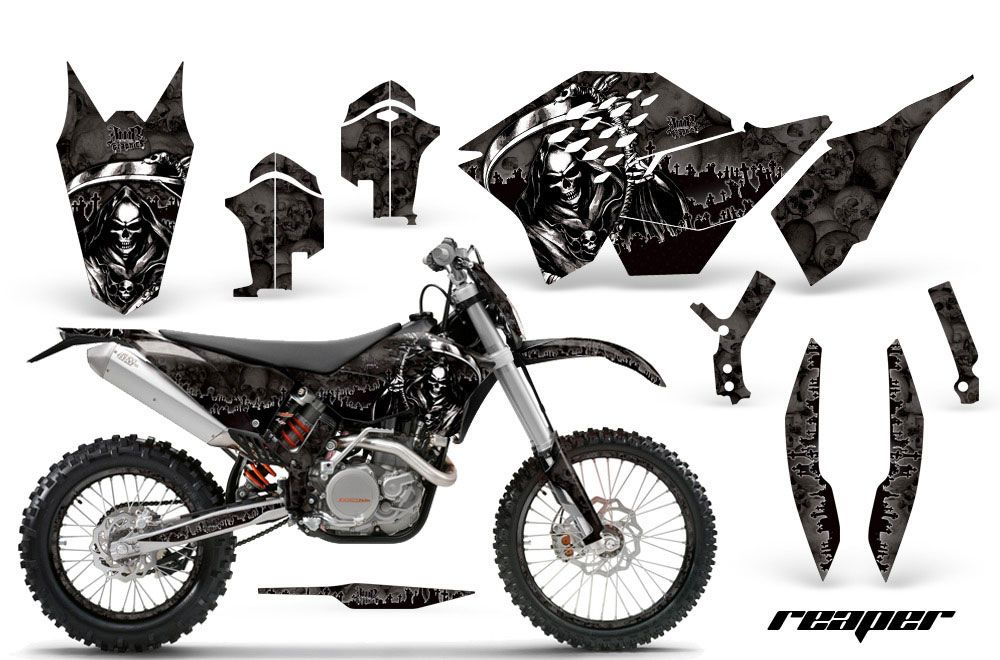 KTM C5 XC 125 / 525 Dirt Bike Graphic Kit - 2008-2010 Reaper Black