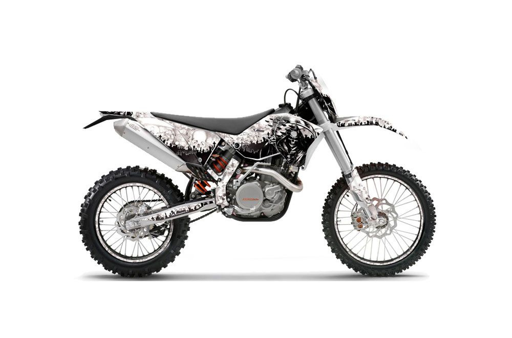 KTM C5 SX / SX-F 125 / 525 Dirt Bike Graphic Kit - 2007-2010 Reaper White