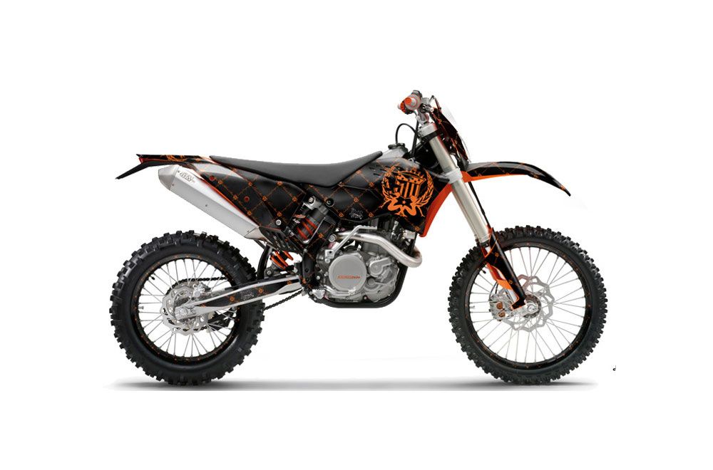 KTM C5 SX / SX-F 125 / 525 Dirt Bike Graphic Kit - 2007-2010 Silver Star - Reloaded Orange