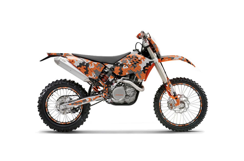 KTM C5 SX / SX-F 125 / 525 Dirt Bike Graphic Kit - 2007-2010 Camoplate Orange