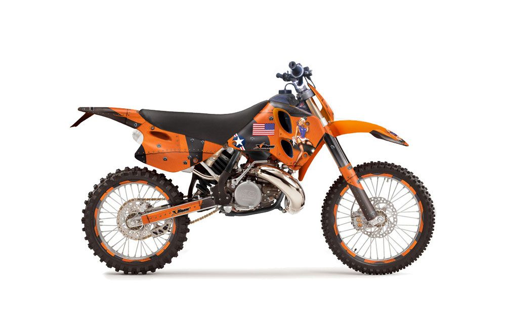 KTM C6 SX 2 Stroke Dirt Bike Graphic Kit - 1993-1997 T Bomber Orange