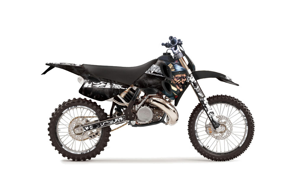 KTM C6 SX 2 Stroke Dirt Bike Graphic Kit - 1993-1997 Mad Hatter Black