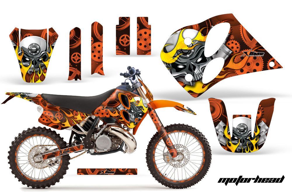 KTM C6 EXC 2 Stroke Dirt Bike Graphic Kit - 1993-1997 Motorhead Orange