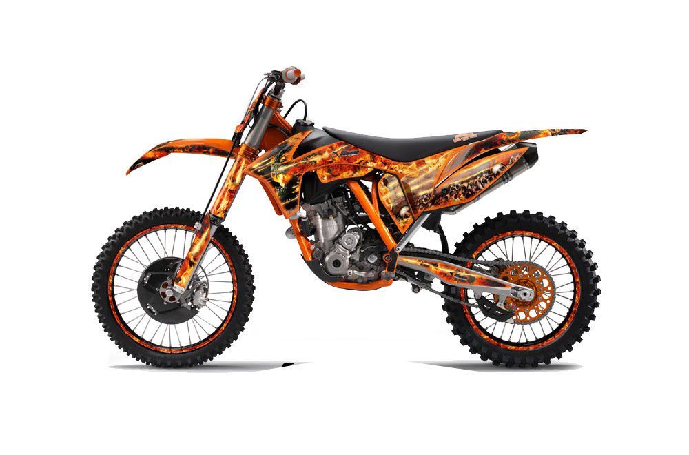 KTM C7 SX / SX-F Dirt Bike Graphic Kit - 2011-2012 Firestorm Orange