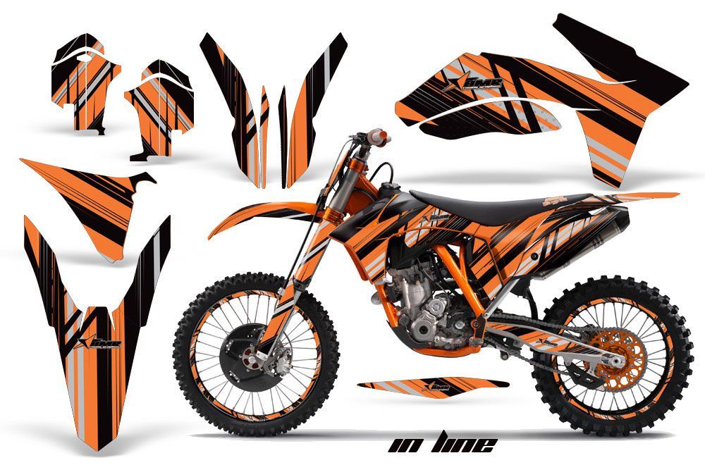 KTM C7 XC Dirt Bike Graphic Kit - 2012-2013 In Line Orange