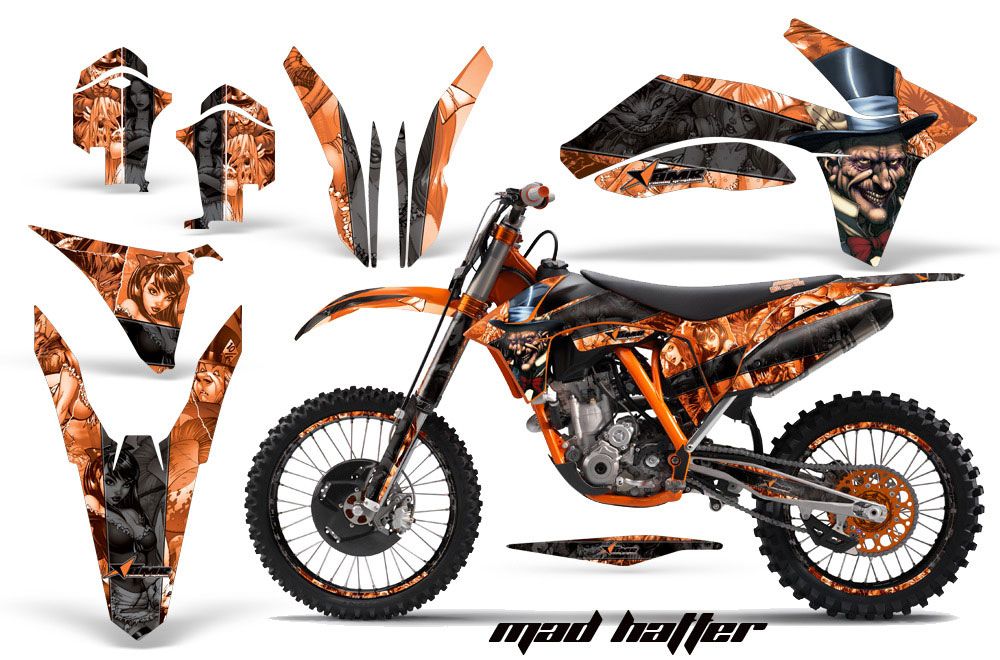 KTM C7 SX / SX-F Dirt Bike Graphic Kit - 2011-2012 Mad Hatter Orange