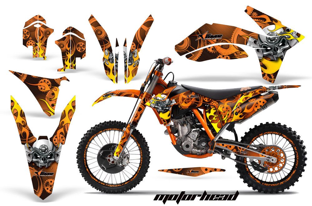 KTM C7 SX / SX-F Dirt Bike Graphic Kit - 2011-2012 Motorhead Orange