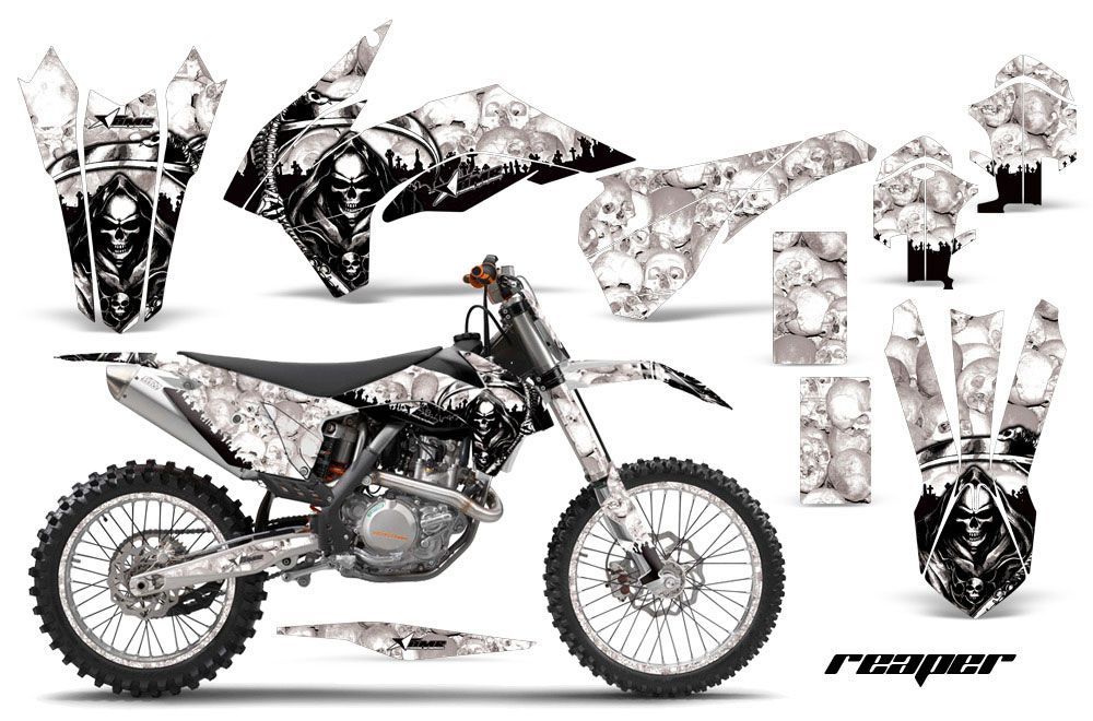 KTM C9 SX / SX-F / XC / XC-F Dirt Bike Graphic Kit - 2013-2015 Reaper White