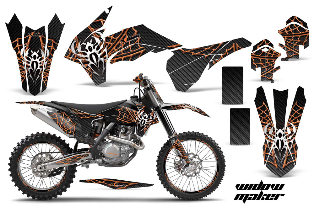 KTM C9 SX / SX-F / XC / XC-F Dirt Bike Graphic Kit - 2013-2015 Widow Maker Black