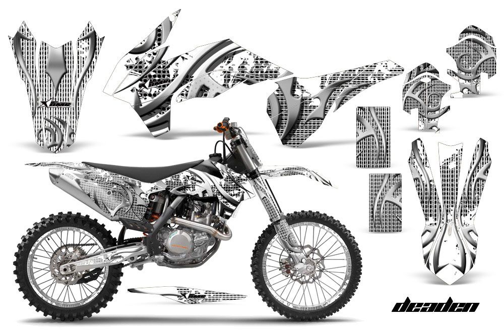 KTM C9 SX / SX-F / XC / XC-F Dirt Bike Graphic Kit - 2013-2015 Deaden White