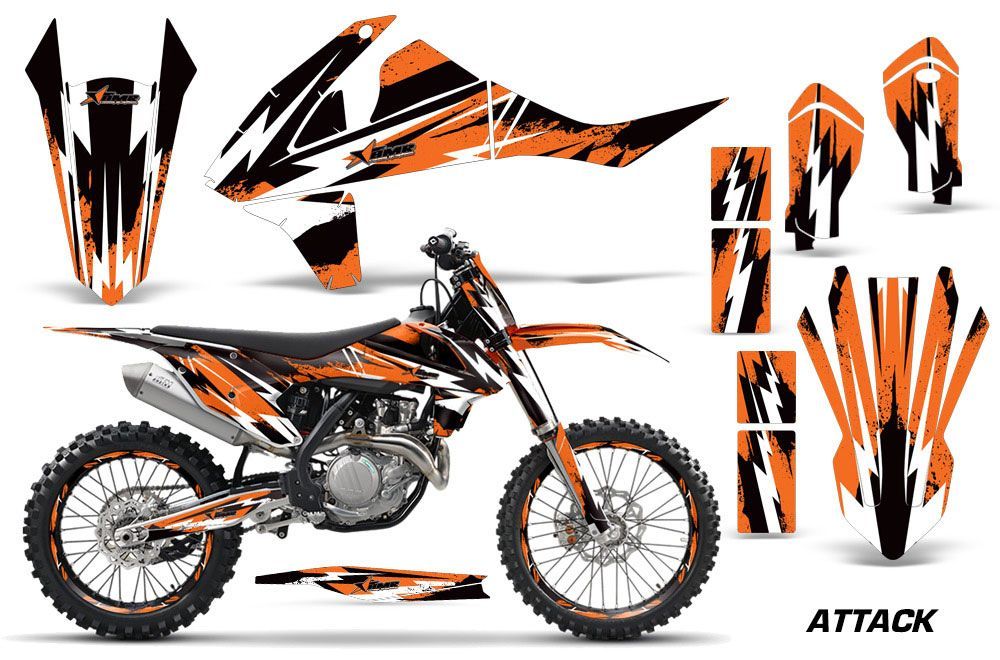 KTM SX-F / XC-F 250 / 350 / 450 Dirt Bike Graphic Kit - 2016 Attack Orange