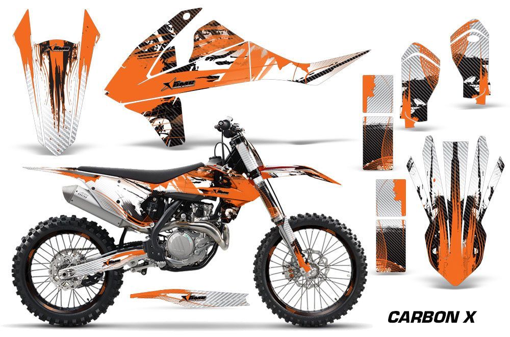 KTM SX-F / XC-F 250 / 350 / 450 Dirt Bike Graphic Kit - 2016 Carbon X Orange