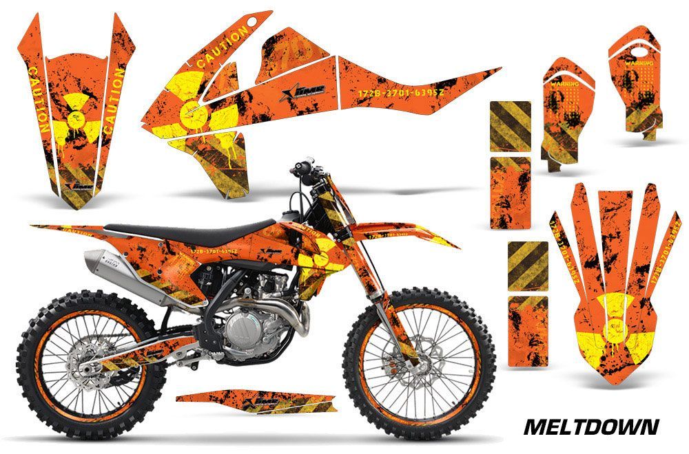 KTM SX-F / XC-F 250 / 350 / 450 Dirt Bike Graphic Kit - 2016 Meltdown Orange