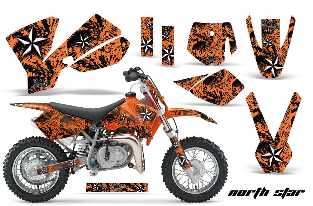 KTM SX 50 Adventure Jr / Sr Dirt Bike Graphic Kit - 2002-2008 NorthStar Orange