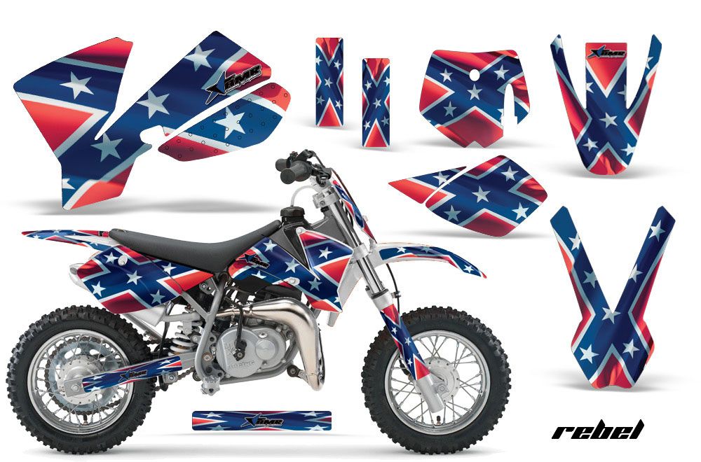 KTM SX 50 Adventure Jr / Sr Dirt Bike Graphic Kit - 2002-2008 Rebel White