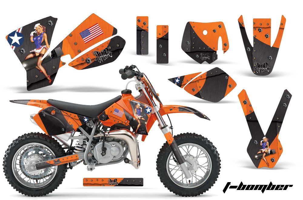 KTM SX 50 Adventure Jr / Sr Dirt Bike Graphic Kit - 2002-2008 T Bomber Orange