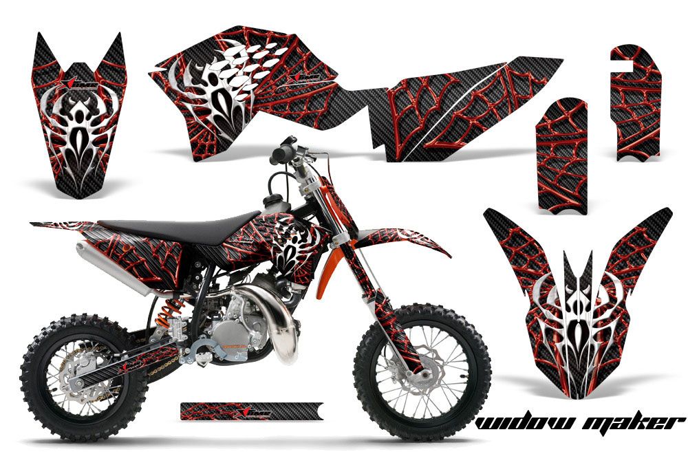KTM SX 50 Adventure Jr / Sr Dirt Bike Graphic Kit - 2009-2015 Widow Maker Red