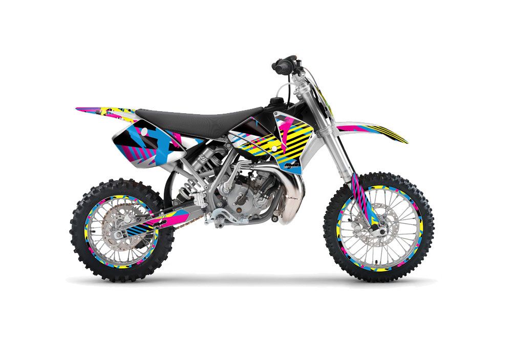 KTM SX 65 Dirt Bike Graphic Kit - 2002-2008 Flashback