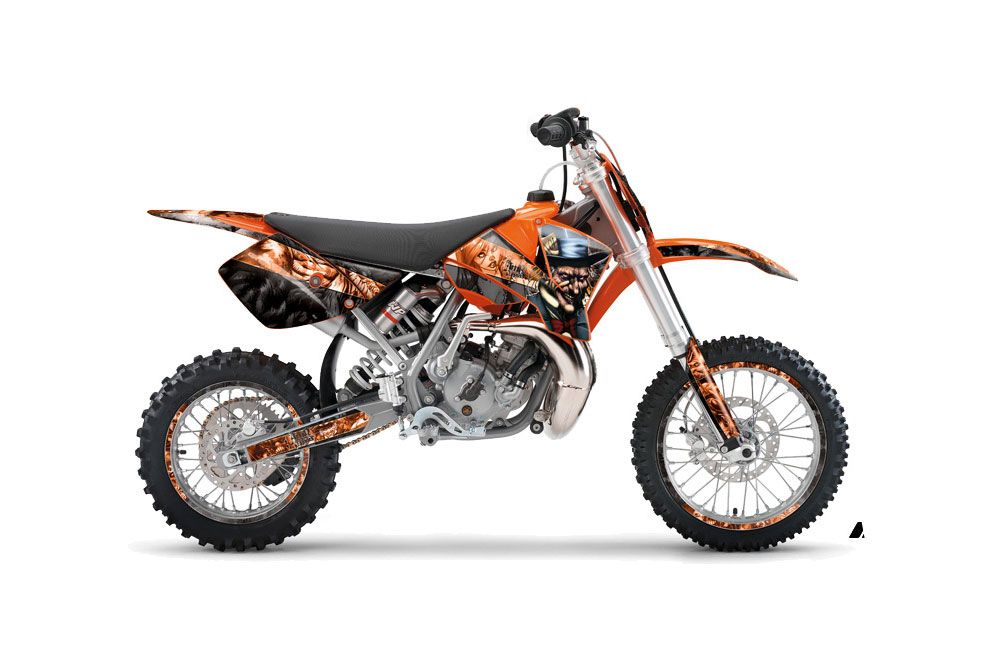 KTM SX 65 Dirt Bike Graphic Kit - 2002-2008 Mad Hatter Black