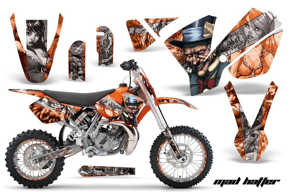 KTM SX 65 Dirt Bike Graphic Kit - 2002-2008 Mad Hatter Orange