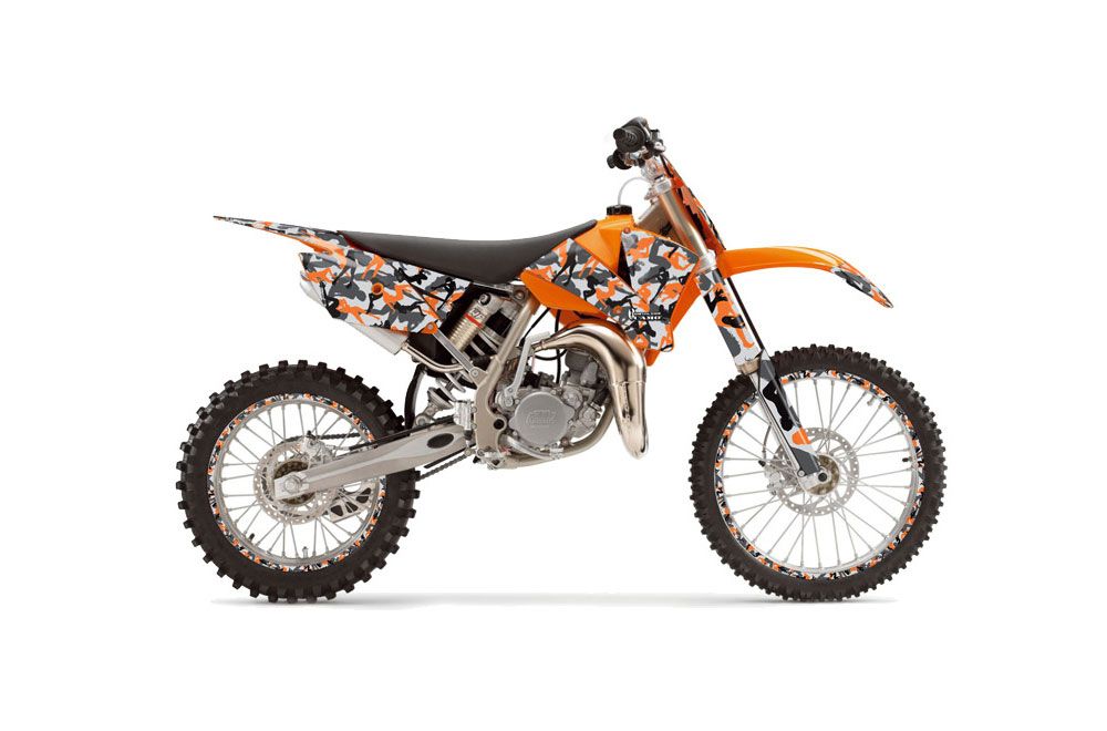 KTM SX 105 Dirt Bike Graphic Kit - 2004-2005 Urban Camo Orange