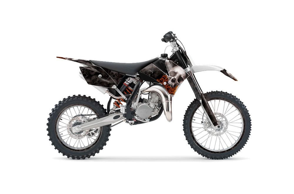 KTM SX 105 Dirt Bike Graphic Kit - 2006-2012 Bone Collector Black
