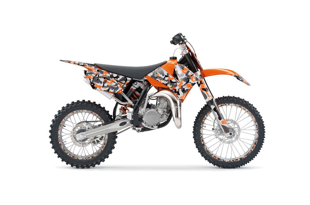 KTM SX 105 Dirt Bike Graphic Kit - 2006-2012 Urban Camo Orange