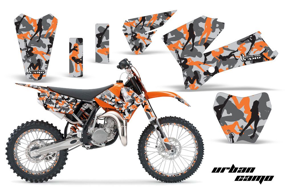 KTM SX 105 Dirt Bike Graphic Kit - 2006-2012 Urban Camo Orange