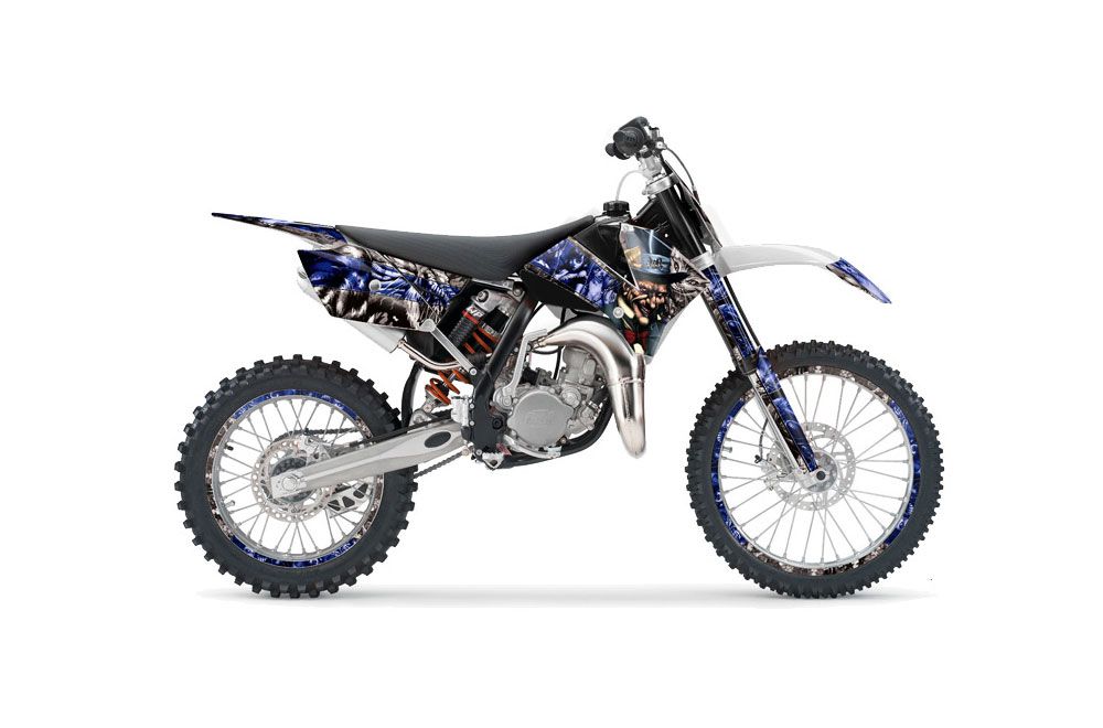 KTM SX 105 Dirt Bike Graphic Kit - 2006-2012 Mad Hatter Silver