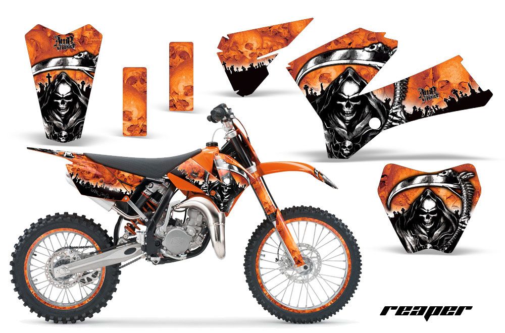 KTM SX 105 Dirt Bike Graphic Kit - 2006-2012 Reaper Orange
