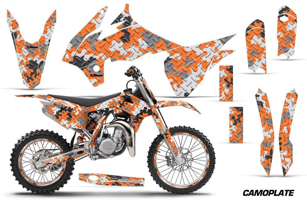 KTM SX 85 Dirt Bike Graphic Kit - 2013-2015 Camoplate Orange