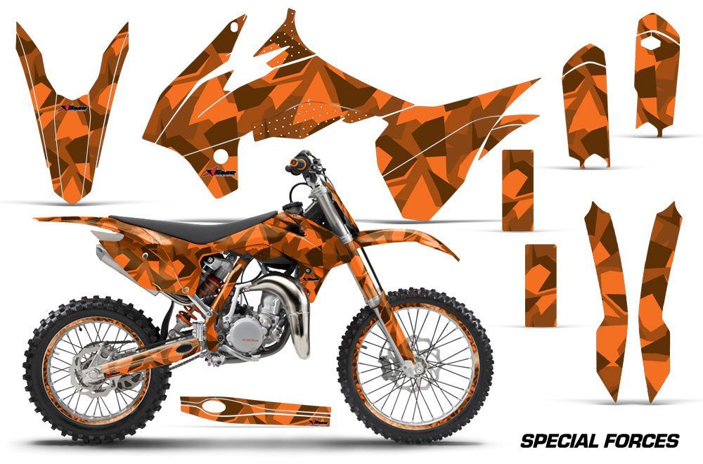 KTM SX 85 Dirt Bike Graphic Kit - 2013-2015 Special Forces Orange