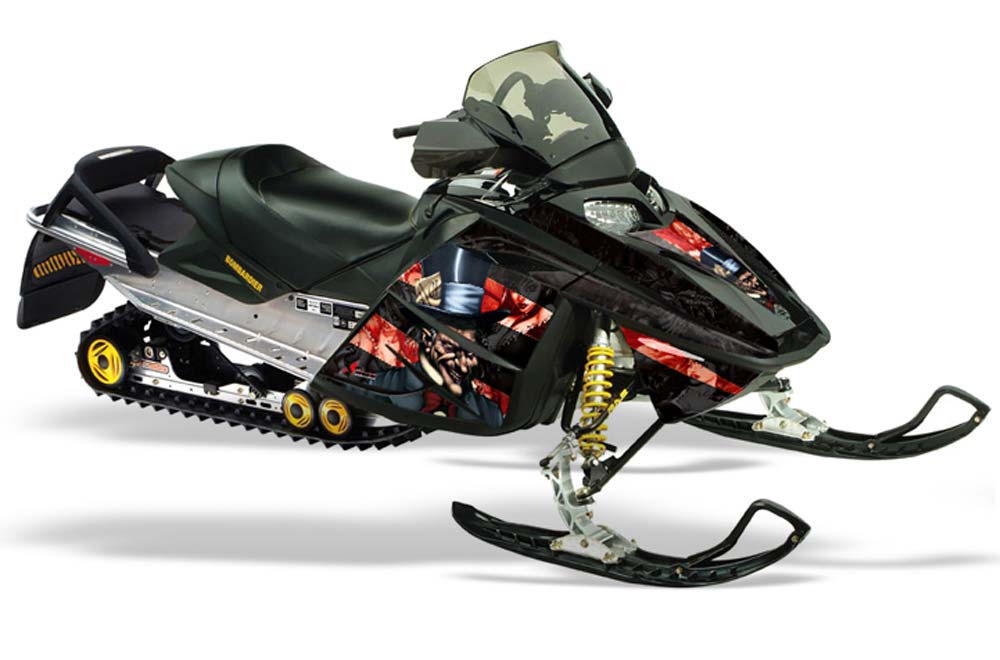 Ski Doo Rev Sled Graphic Kit - 2004-2012 Mad Hatter Red