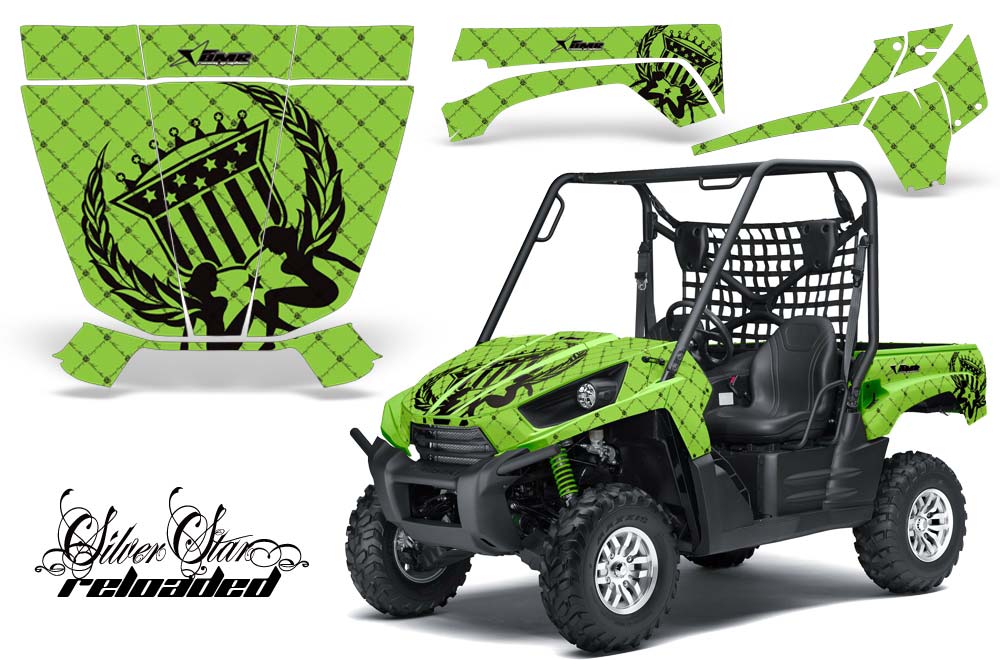 Kawasaki Teryx 750 Graphic Kit - 2007-2009 Silver Star Reloaded Green