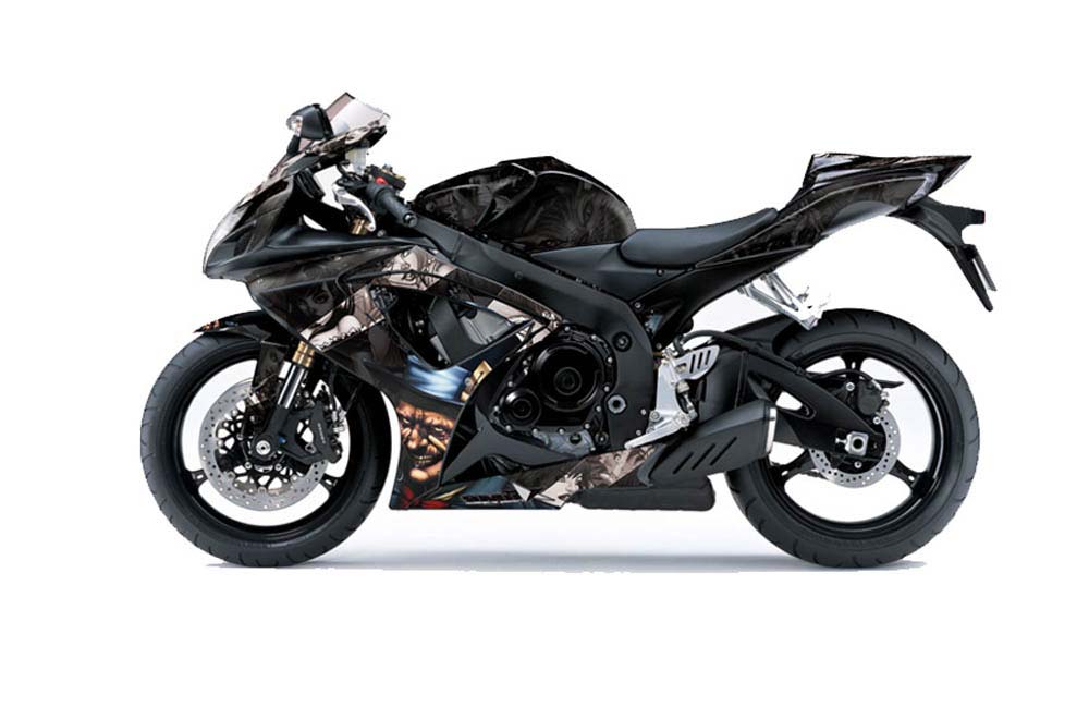 Suzuki GSXR 600 / 750 Graphic Kit - 2006-2007 Mad Hatter Black
