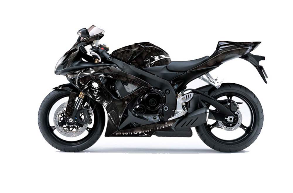 Suzuki GSXR 600 / 750 Graphic Kit - 2006-2007 Reaper Black